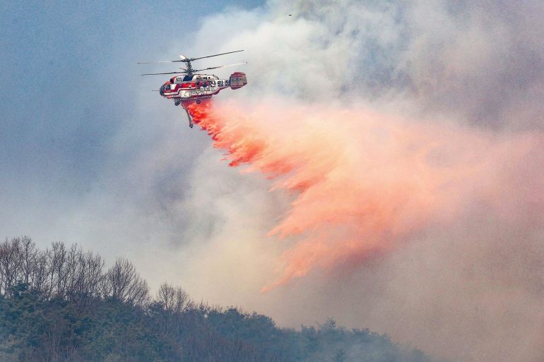 At least 16 dead and 19 injured as wildfires ravage South Korea’s southern regions